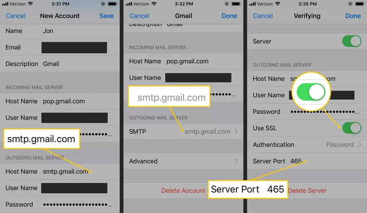 كيفية الوصول إلى Gmail في بريد iPhone 5