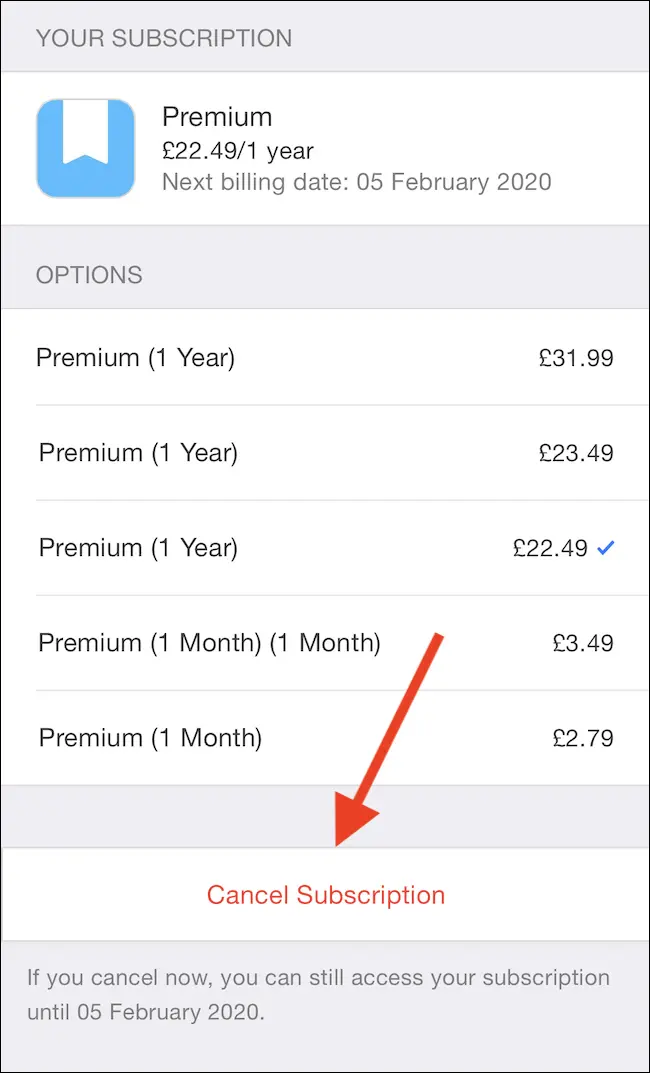 كيفية إلغاء اشتراكات التطبيقات على iPhone أو iPad 5