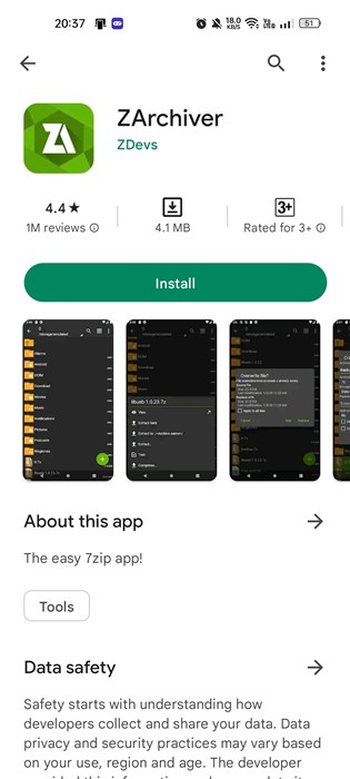 كيفية فتح ملفات RAR على Android (5 طرق) 5