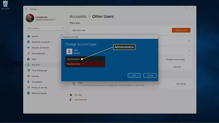 كيفية تغيير المسؤول في Windows 11 7