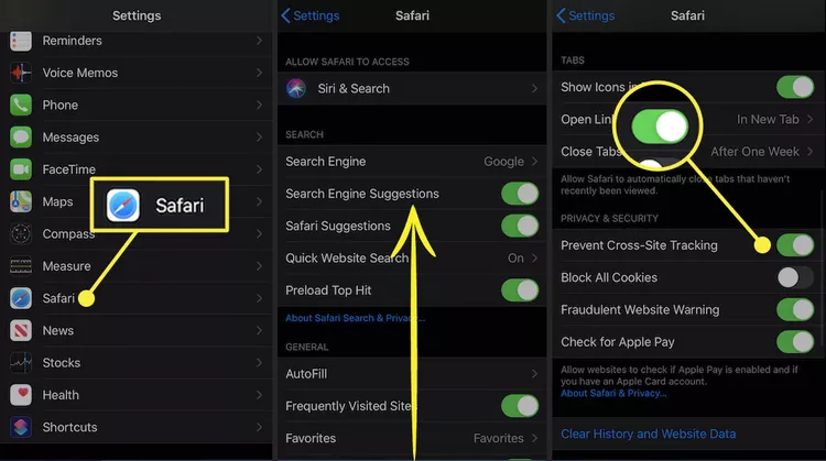 كيفية التحكم في إعدادات وأمان iPhone Safari 7