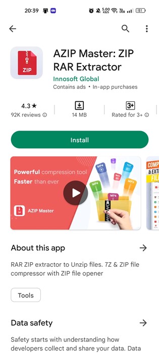 كيفية فتح ملفات RAR على Android (5 طرق) 9