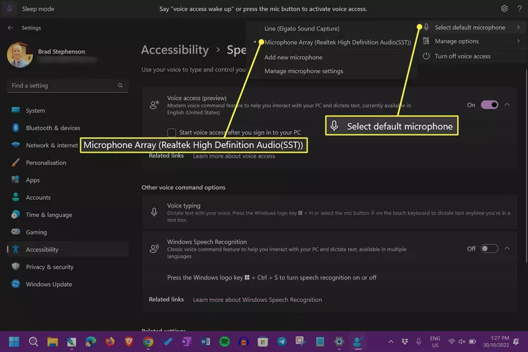 كيفية استخدام Voice Access في Windows 11 10