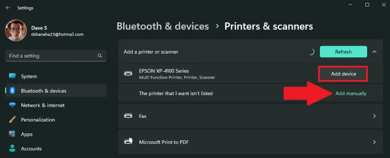 كيفية إضافة طابعة أو ماسح ضوئي على Windows 11 3