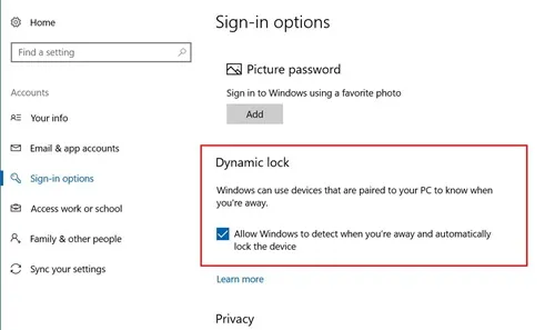 كيفية قفل الكمبيوتر الذي يعمل بنظام Windows تلقائيًا باستخدام Dynamic Lock 5