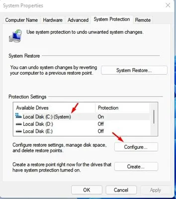 كيفية إنشاء نقطة استعادة في Windows 11 6