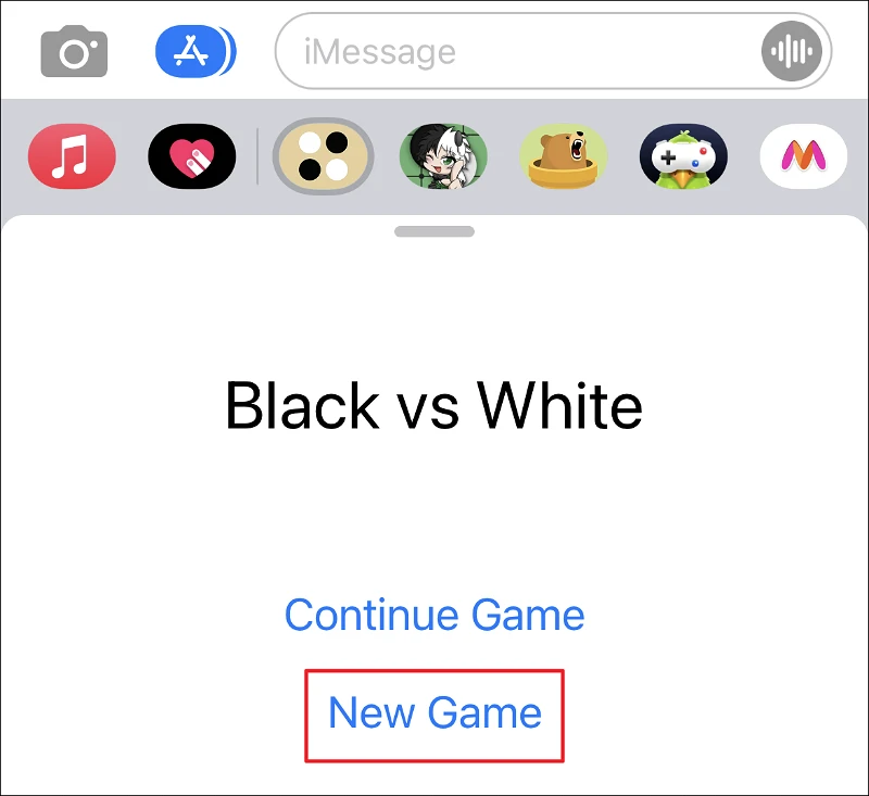 كيف تلعب ريفيرسي على iMessage 9