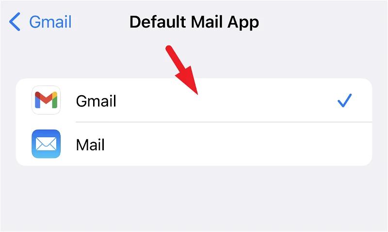 كيفية تعيين Gmail كتطبيق بريد افتراضي على iPhone أو iPad 11