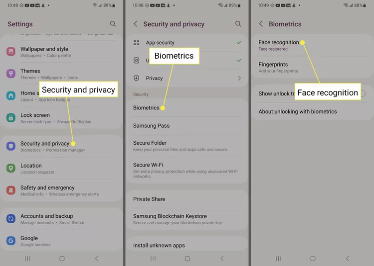 كيفية إعداد التعرف على الوجوه على Android 2