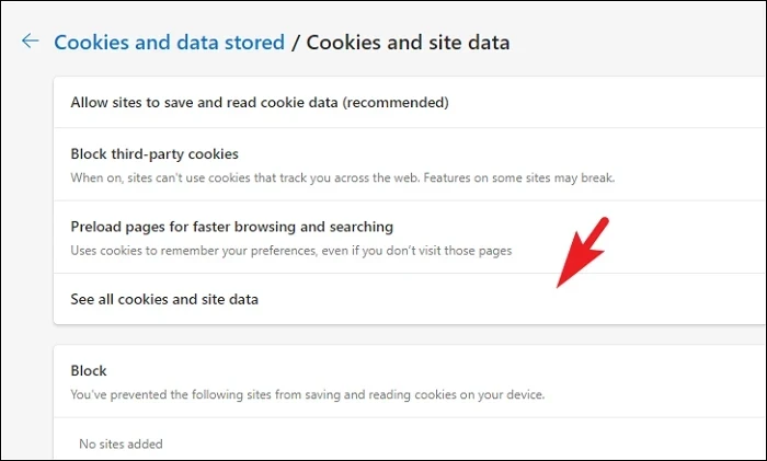 كيفية مسح ذاكرة التخزين المؤقت وملفات تعريف الارتباط على Microsoft Edge 12