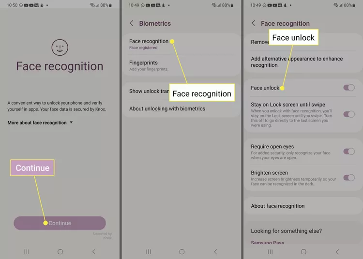كيفية إعداد التعرف على الوجوه على Android 3
