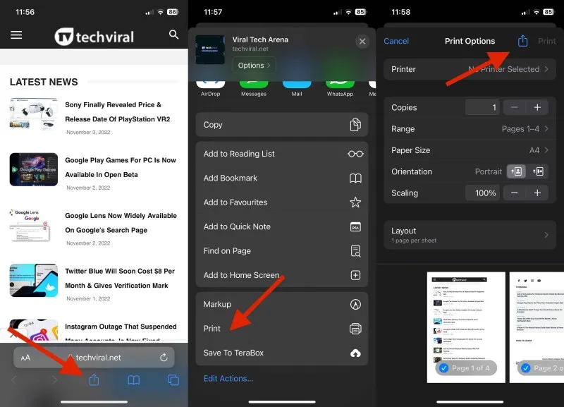 كيفية حفظ صفحات الويب بتنسيق PDF في iOS 16 2