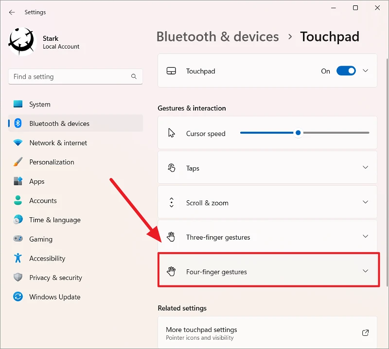 كيفية النقر الأوسط على لوحة اللمس للكمبيوتر المحمول في Windows 11 4