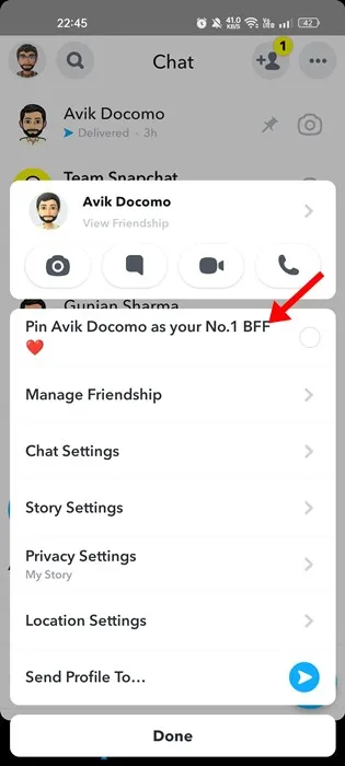 كيفية إزالة تثبيت شخص ما على Snapchat 9