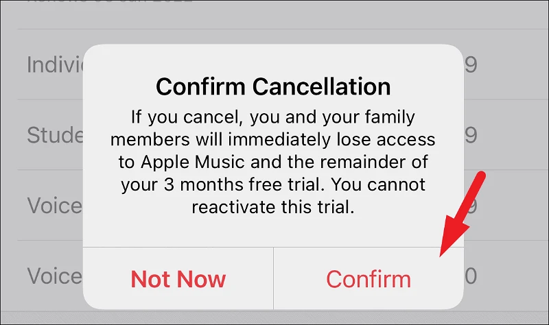 كيفية إلغاء اشتراك Apple Music Voice Plan 7