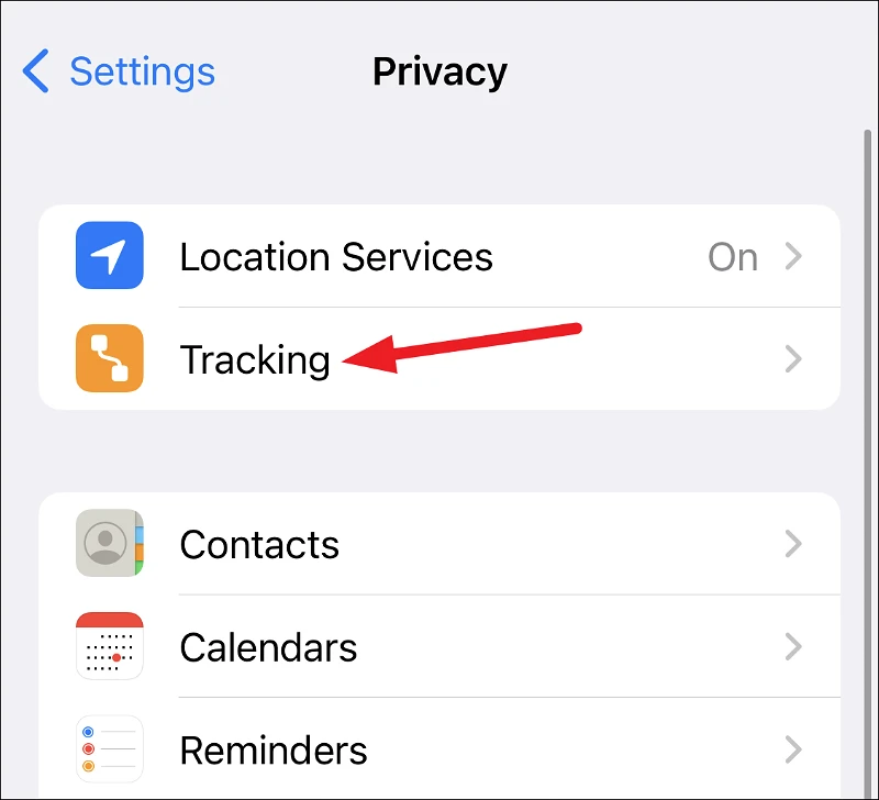 كيفية حظر التتبع على iPhone 5