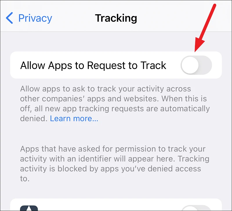 كيفية حظر التتبع على iPhone 8