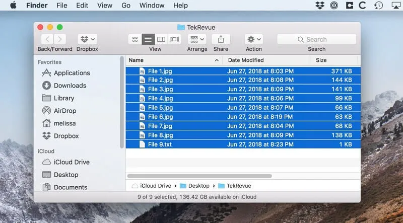 كيفية إعادة تسمية مجموعة ملفات متعددة على نظام التشغيل Mac 1