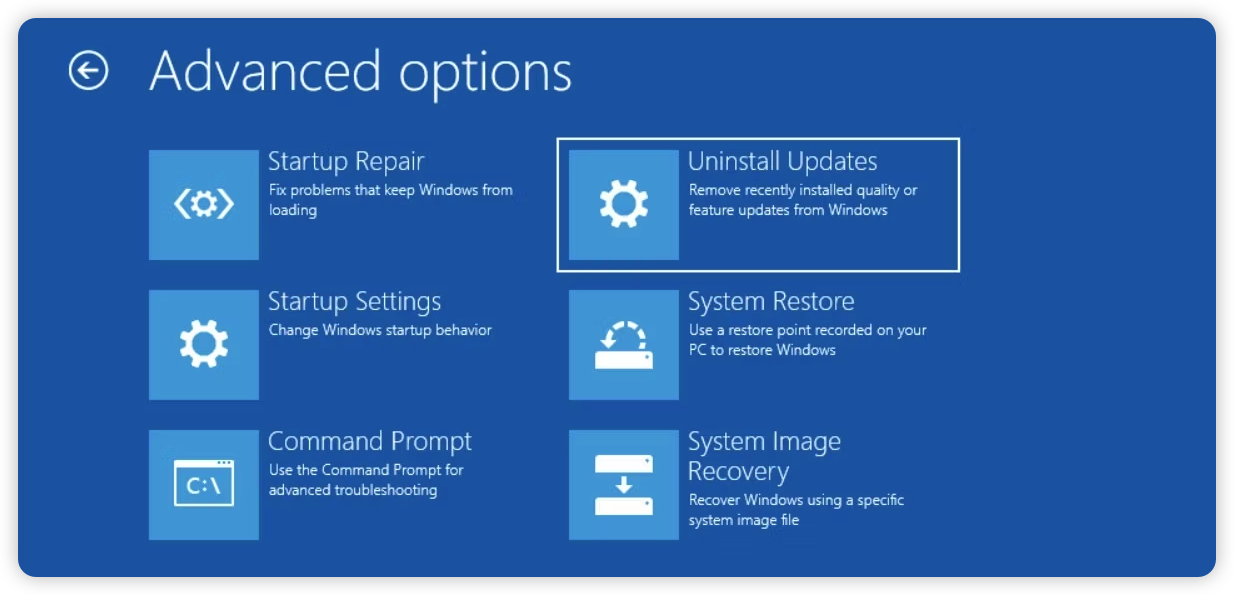 إلغاء تثبيت تحديثات Windows إلغاء تثبيت تحديثات Windows