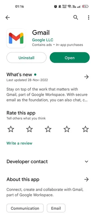 إصلاح للأسف توقف Gmail (7 أفضل الطرق) 12