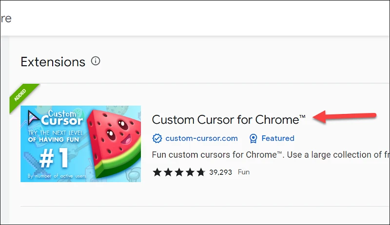 كيفية الحصول على مؤشر مخصص في Chrome 2