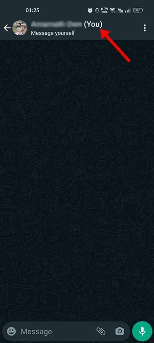 كيف تراسل نفسك على الواتساب ؟ 5