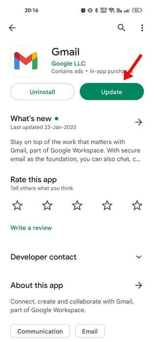 كيفية تمكين تتبع الحزمة الجديدة في تطبيق Gmail 2