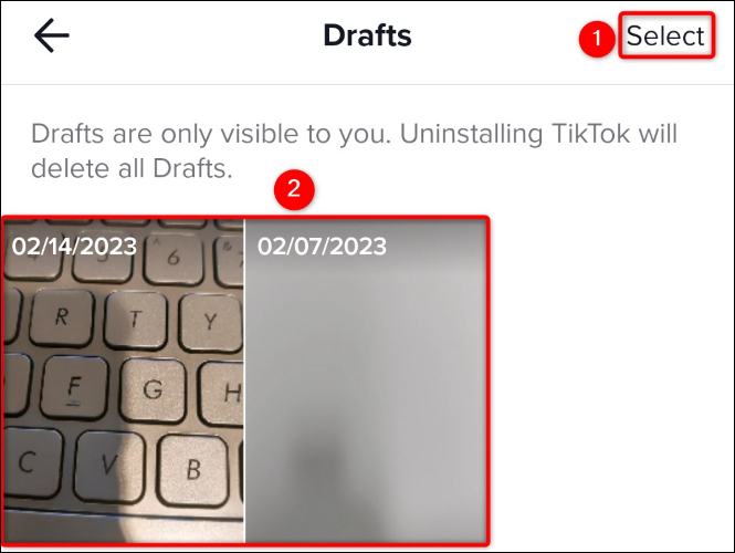 كيفية حذف المسودات على TikTok 4