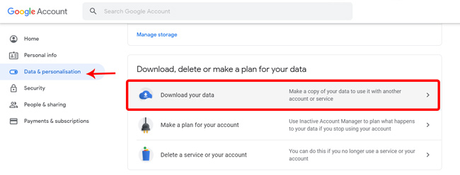 كيف تنقل البيانات من حساب Google إلى آخر؟ 2