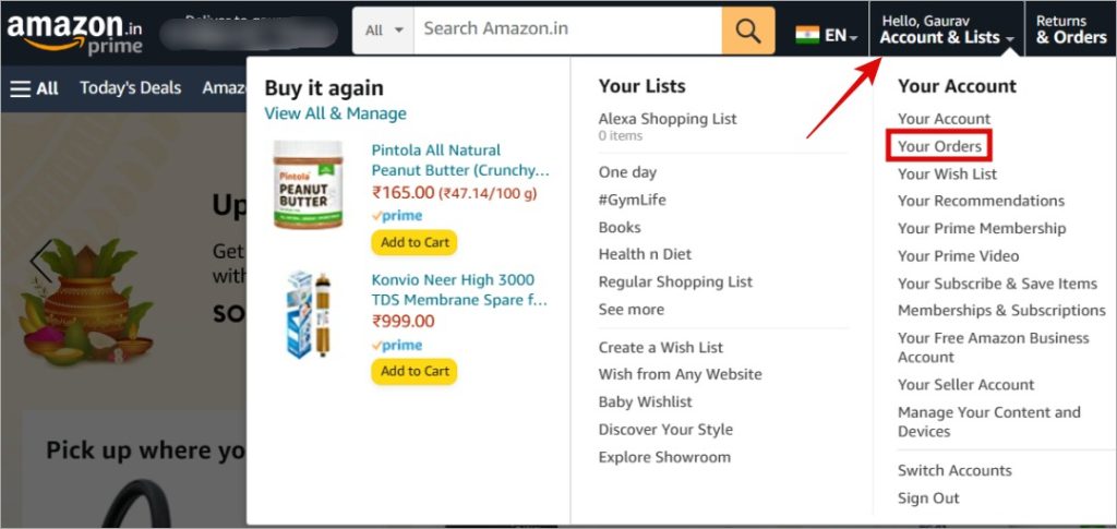 كيفية أرشفة طلبات Amazon وحذف محفوظات الاستعراض 2 كيفية أرشفة طلبات Amazon وحذف محفوظات الاستعراض 2