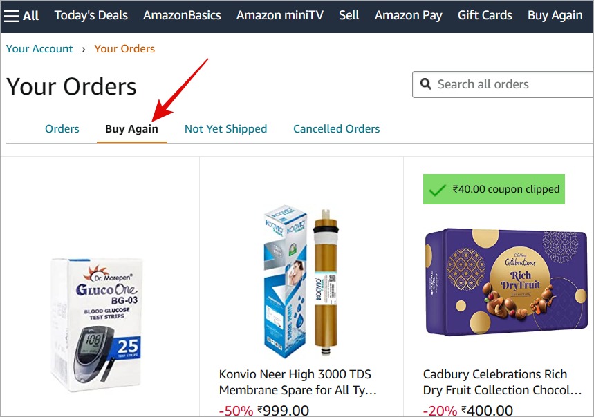 كيفية أرشفة طلبات Amazon وحذف محفوظات الاستعراض 17 كيفية أرشفة طلبات Amazon وحذف محفوظات الاستعراض 17
