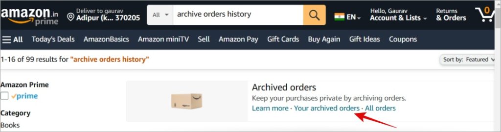 كيفية أرشفة طلبات Amazon وحذف محفوظات الاستعراض 21 كيفية أرشفة طلبات Amazon وحذف محفوظات الاستعراض 21