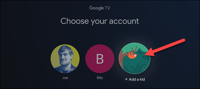 كيفية إضافة ملف تعريف الأطفال إلى Google TV 4