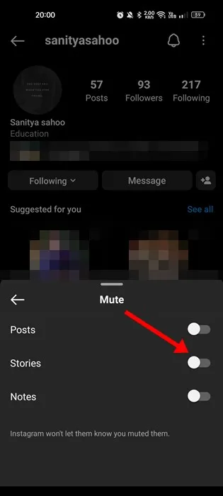 كيفية إلغاء كتم صوت قصة شخص ما على Instagram (3 طرق) 7