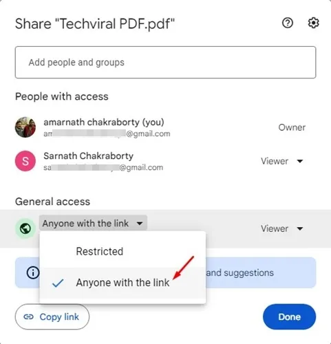 كيفية معرفة من لديه حق الوصول إلى ملفات Google Drive 13