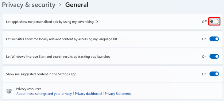 11 تغيير إعدادات خصوصية Windows 11 3