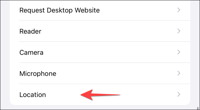كيفية منع مواقع الويب من طلب موقعك في Safari على iPhone 3
