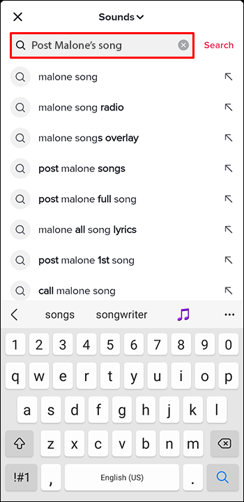 كيفية إضافة Post Malone Song إلى فيديو TikTok 5