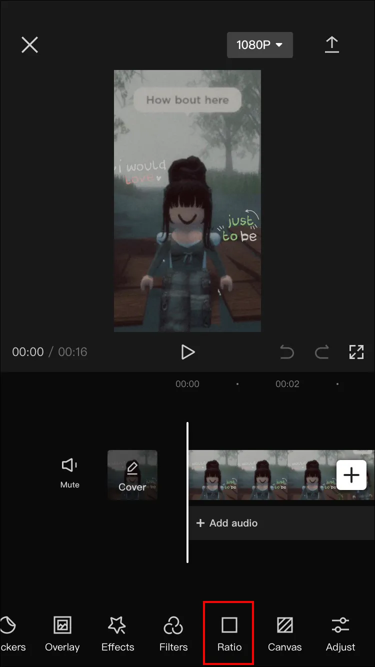 كيفية تغيير نسبة العرض إلى الارتفاع في CapCut 5