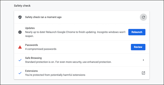 كيفية تشغيل فحص الأمان على Google Chrome 6