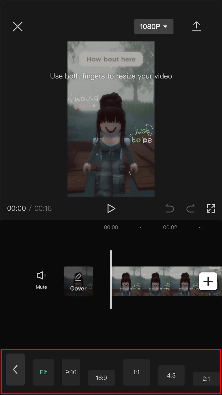 كيفية تغيير نسبة العرض إلى الارتفاع في CapCut 6