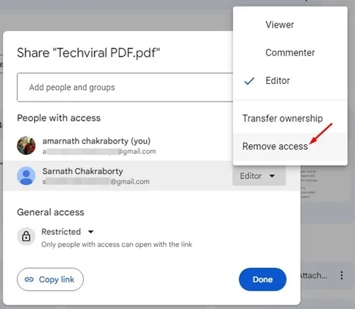 كيفية معرفة من لديه حق الوصول إلى ملفات Google Drive 7