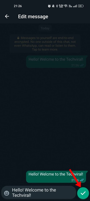 كيفية تحرير الرسائل المرسلة على WhatsApp 7