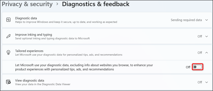 11 تغيير إعدادات خصوصية Windows 11 8