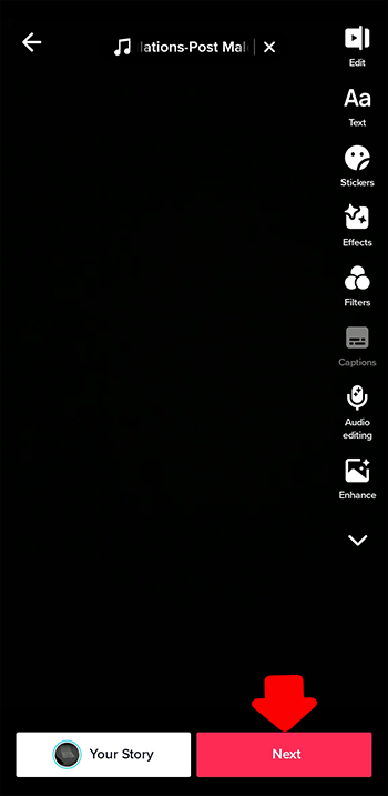 كيفية إضافة Post Malone Song إلى فيديو TikTok 9