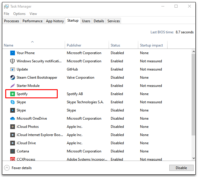 كيفية تعطيل فتح Spotify عند بدء التشغيل في نظام التشغيل Windows 10 10