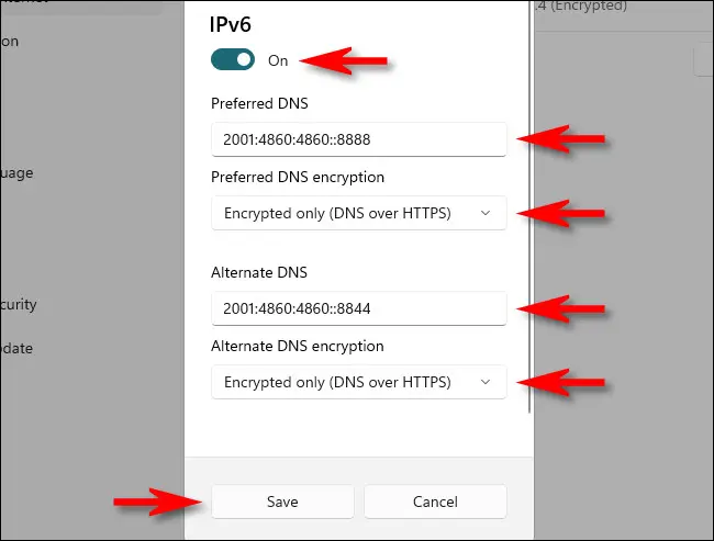 كيفية تمكين DNS Over HTTPS على نظام التشغيل Windows 11 10