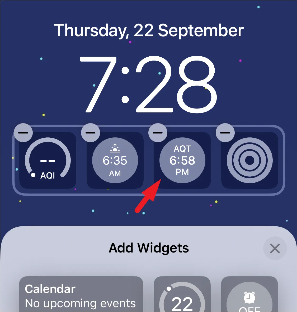 كيفية تغيير المدينة في القطعة على مدار الساعة على شاشة قفل iPhone 8