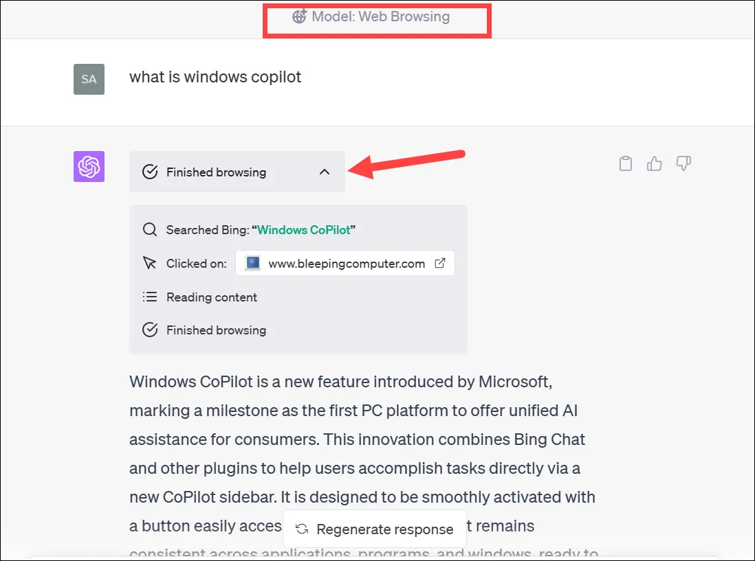 كيفية تمكين التصفح باستخدام Bing في ChatGPT 9