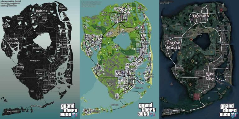مفهوم الخريطة المتسربة لـ GTA 6 يظهرها مرتين من خريطة GTA 5 3